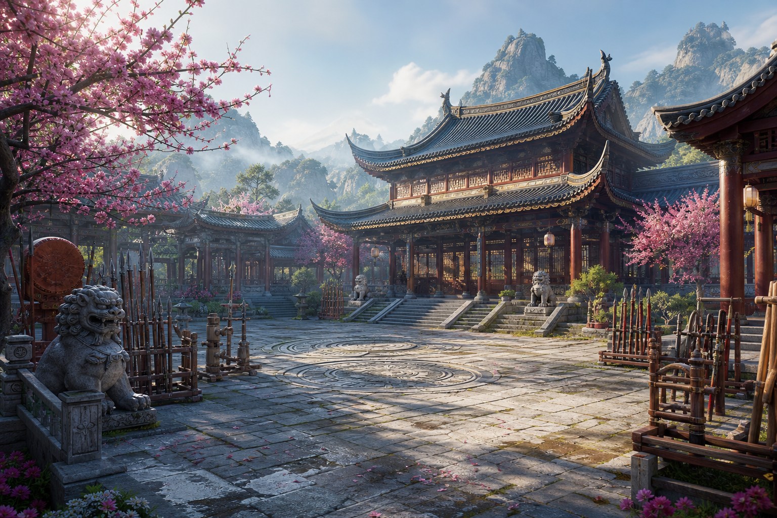 World of Kung Fu — sunset over the Wulin
